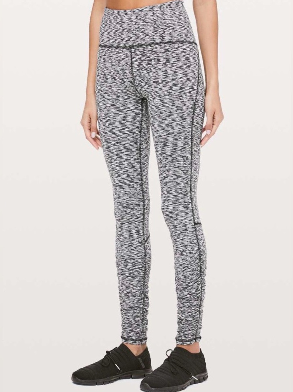 LULULEMON Spaced Out Space Dye Black White Ready To Rulu Tight 28” Yoga Size 4